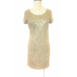 CHAN LUU Beige Lace and Sequin Dress Size Small